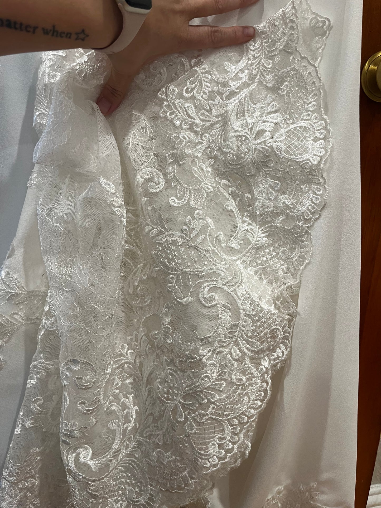 Azazie crepe fit to flare size 4 #06