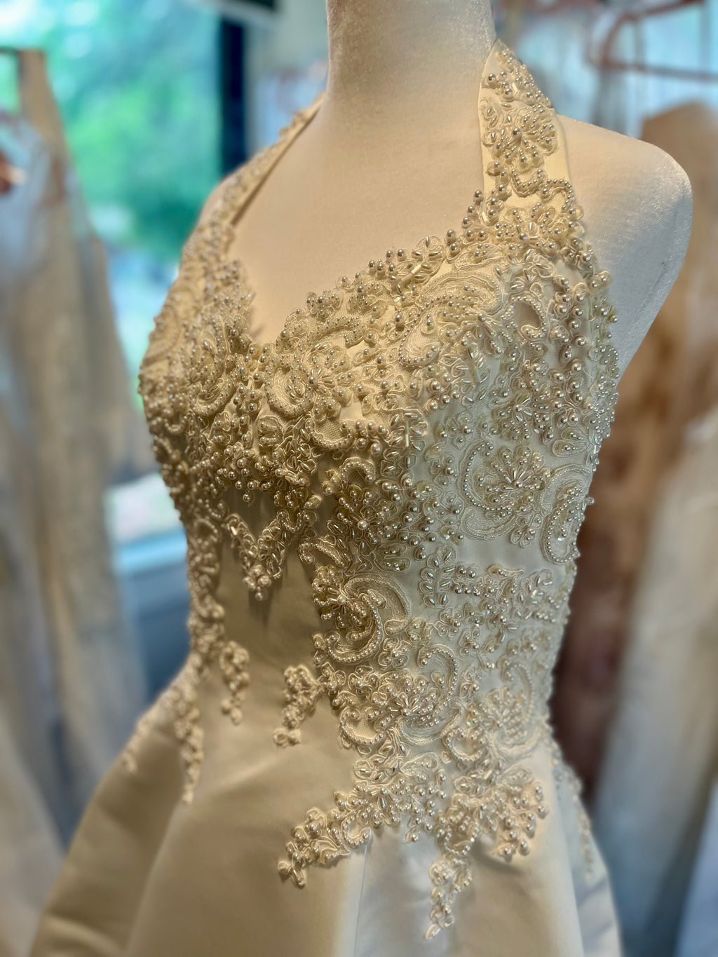 Halter A Line wedding dress size 8 #27