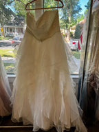 Romantic Strapless Ballgown Wedding Dress – Size 18W #25