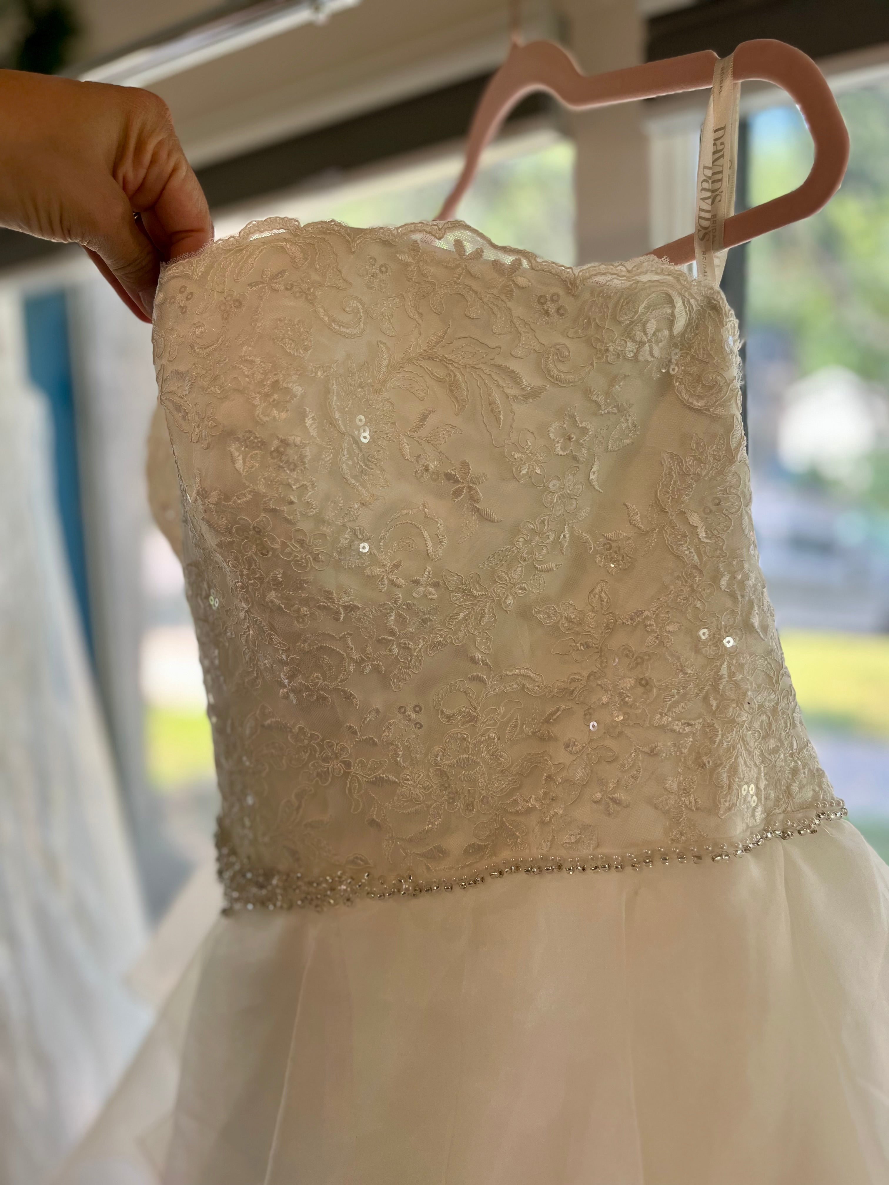 Romantic Strapless Ballgown Wedding Dress – Size 18W #25