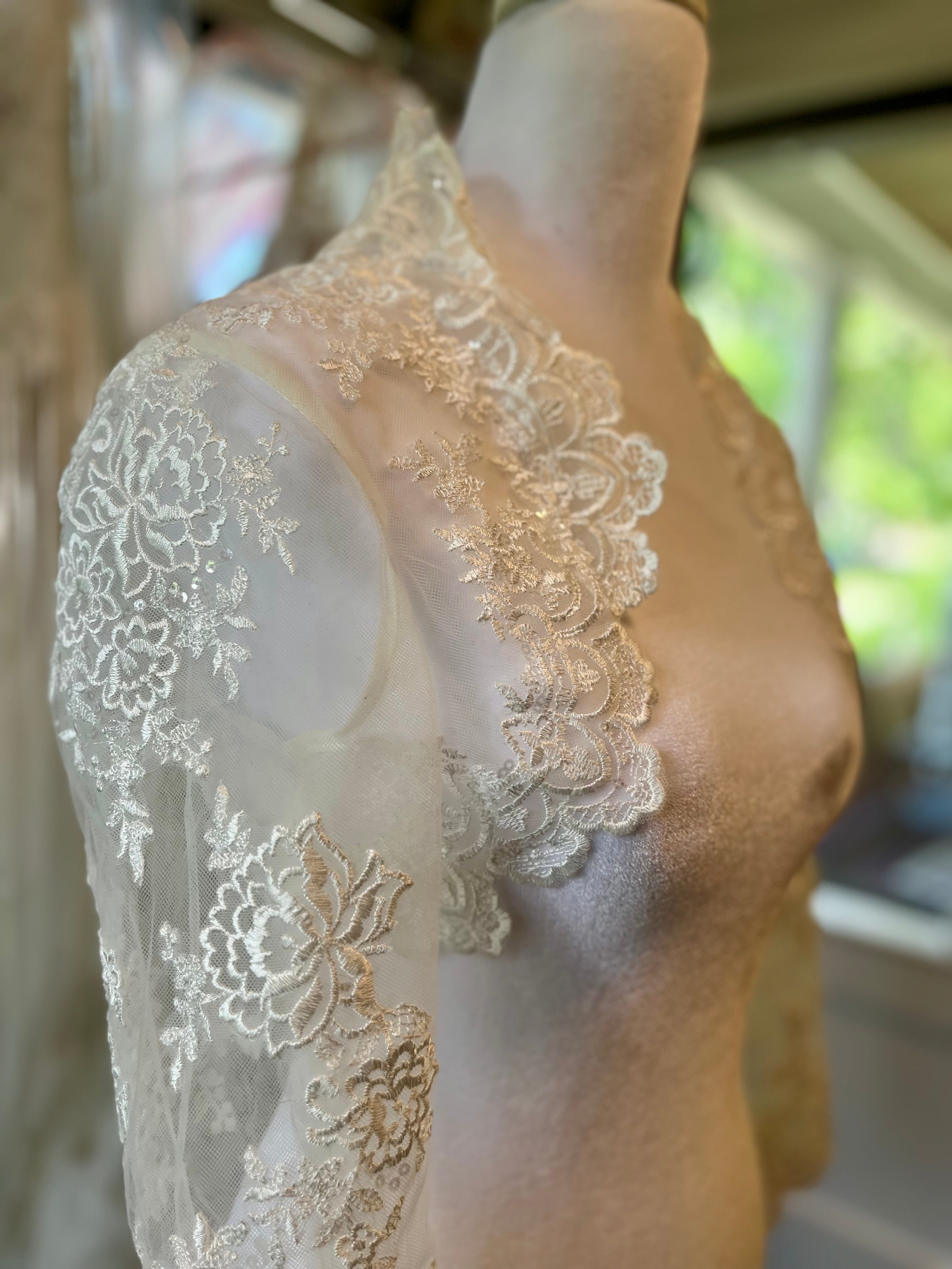 3/4 length beaded and lace jacket AC #14