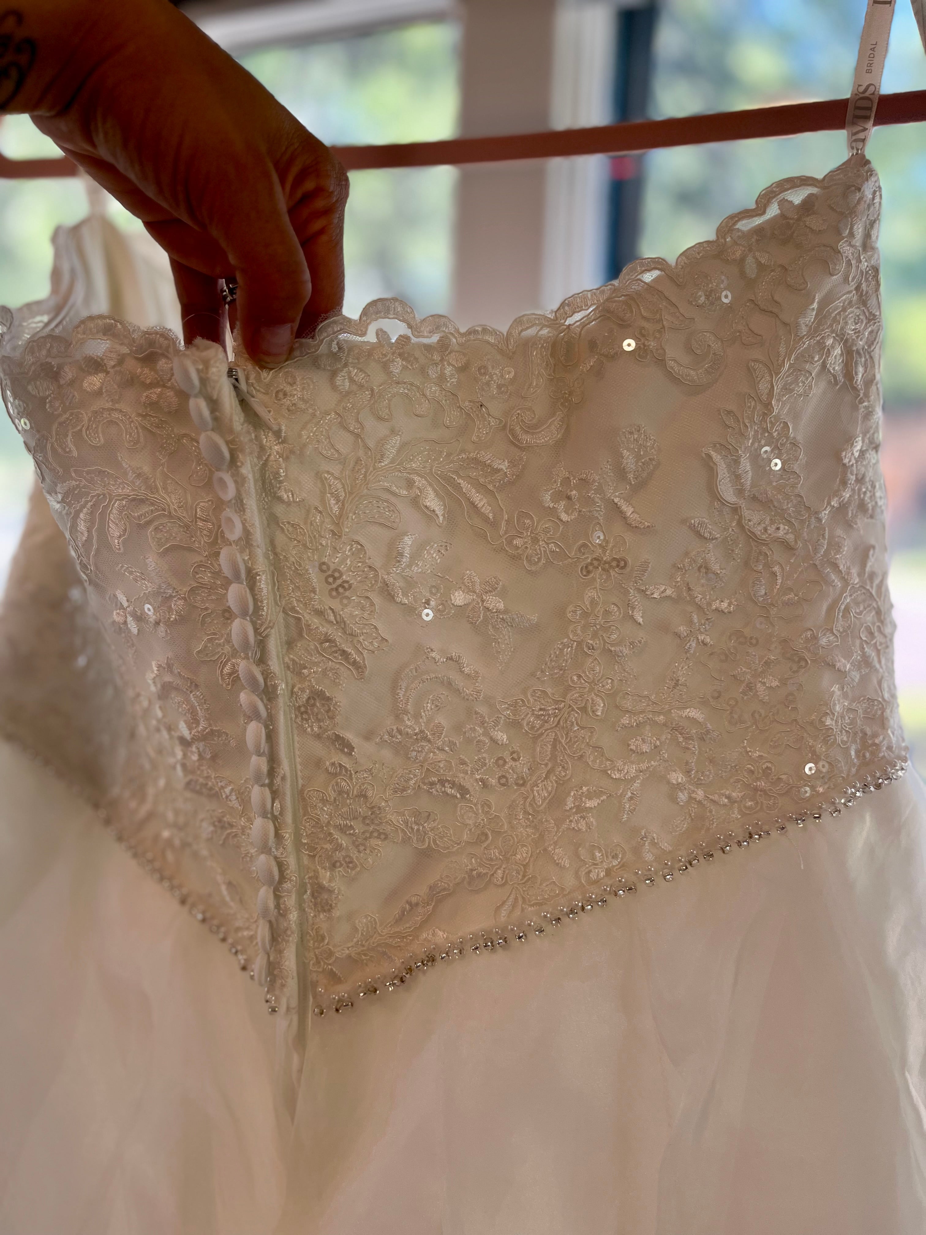 Romantic Strapless Ballgown Wedding Dress – Size 18W #25