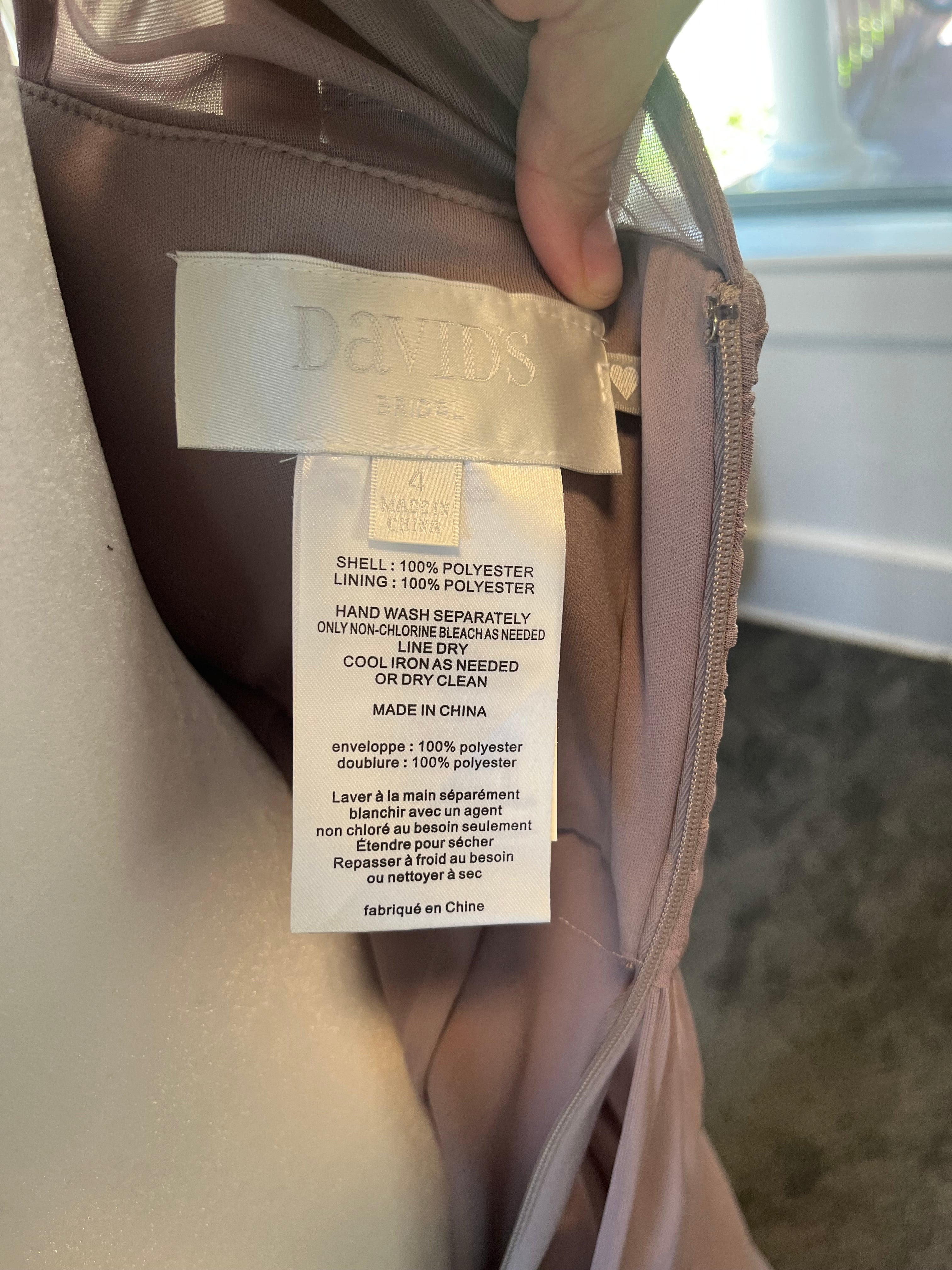 Bridesmaid size 4 soft mauve