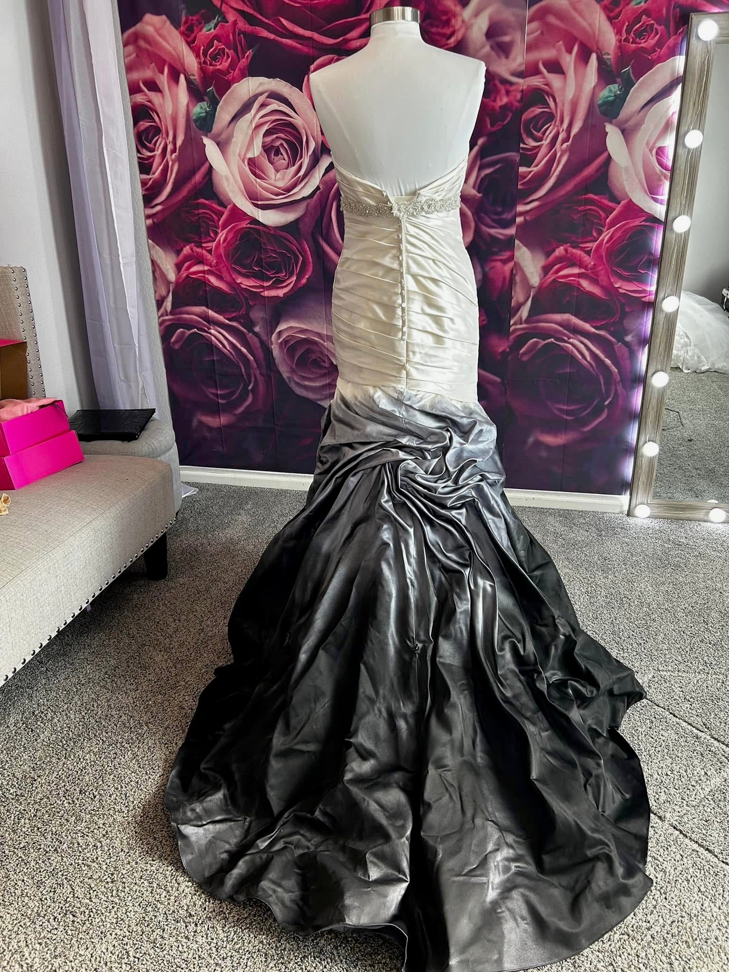 Silk trumpet ombré strapless #01