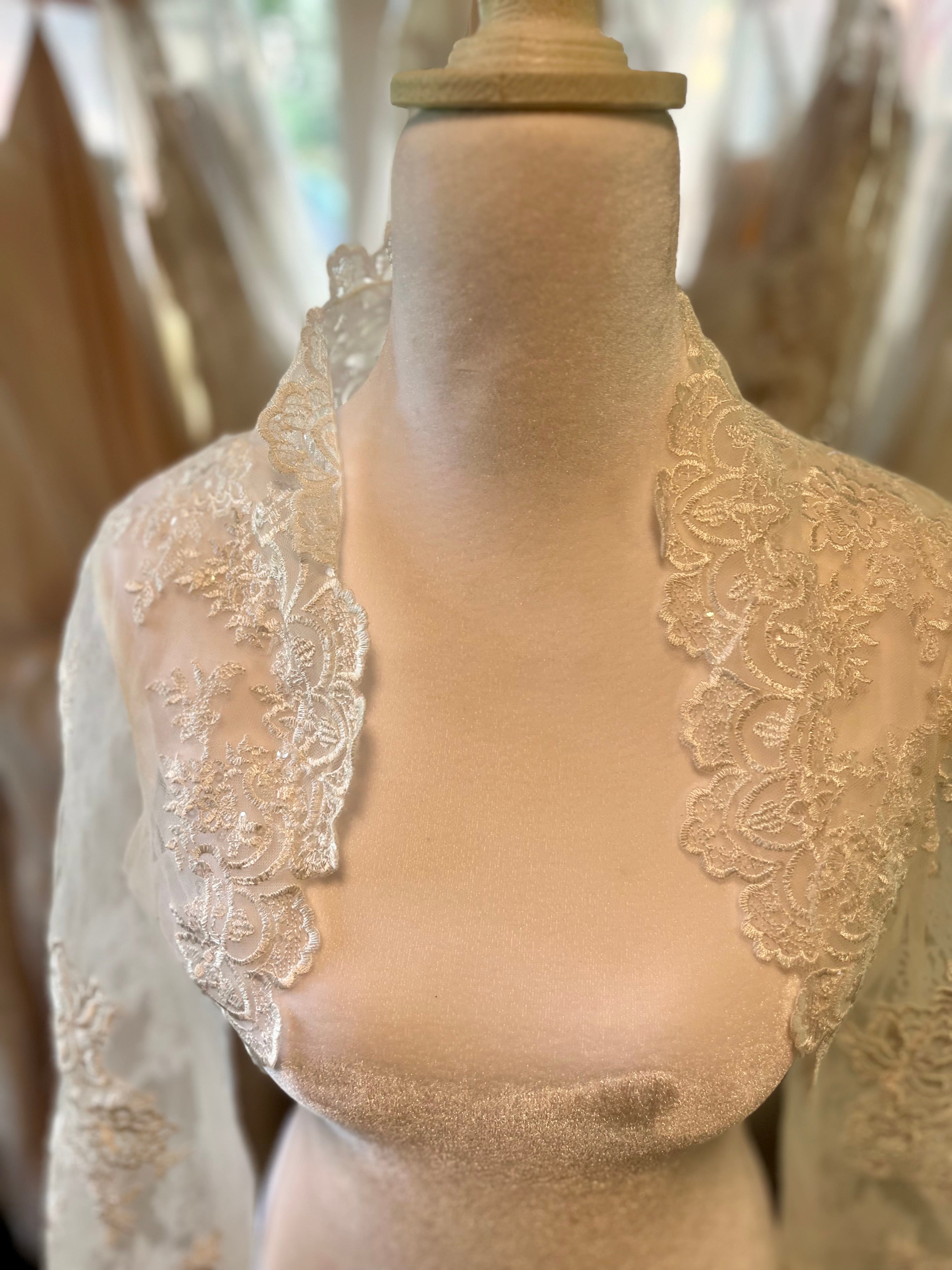 3/4 length beaded and lace jacket AC #14