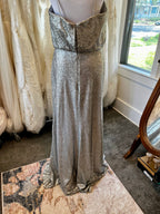 Silver sequined dress size 12
