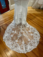 Azazie crepe fit to flare size 4 #06