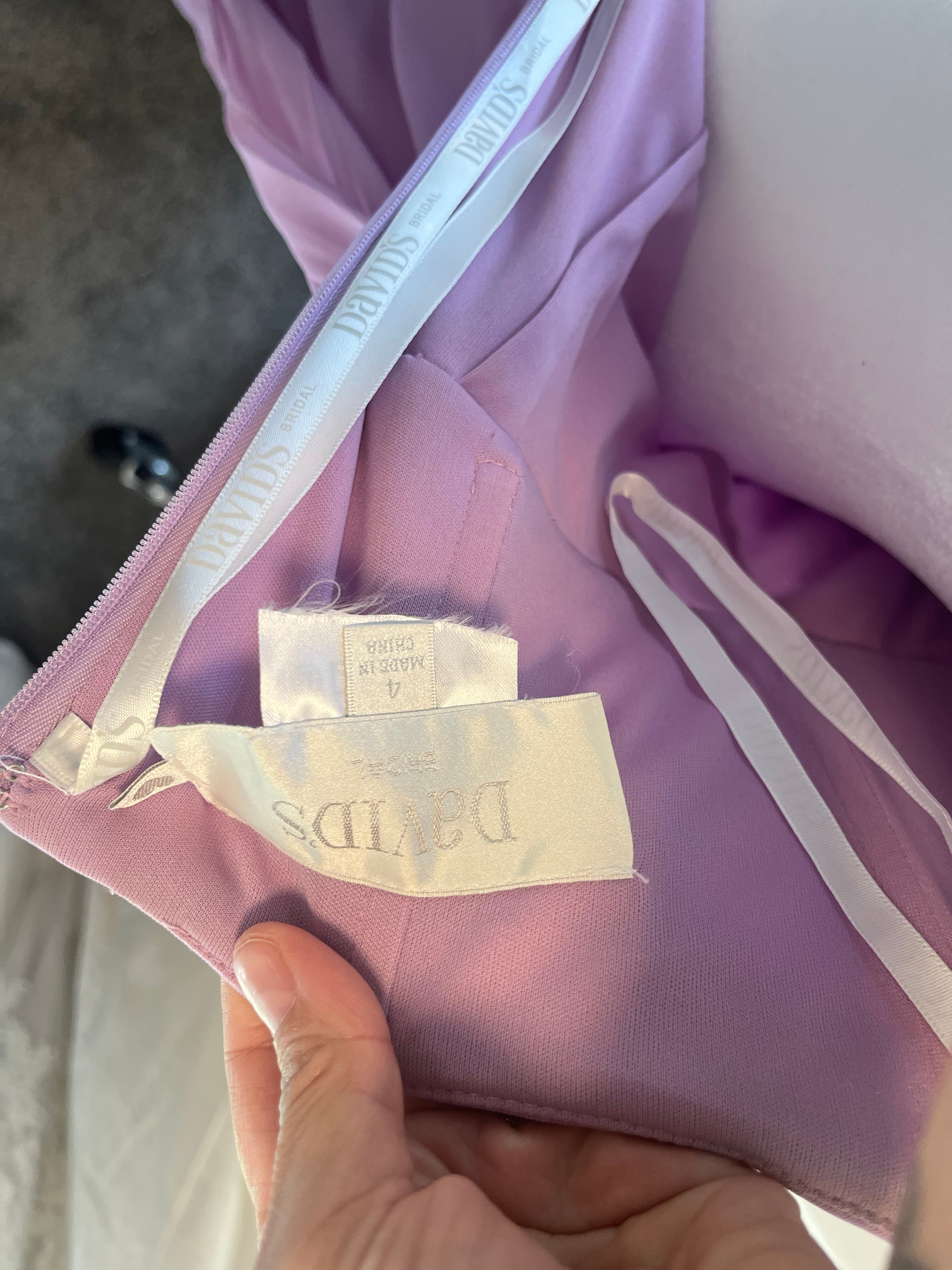 Bridesmaid size 4 lavender