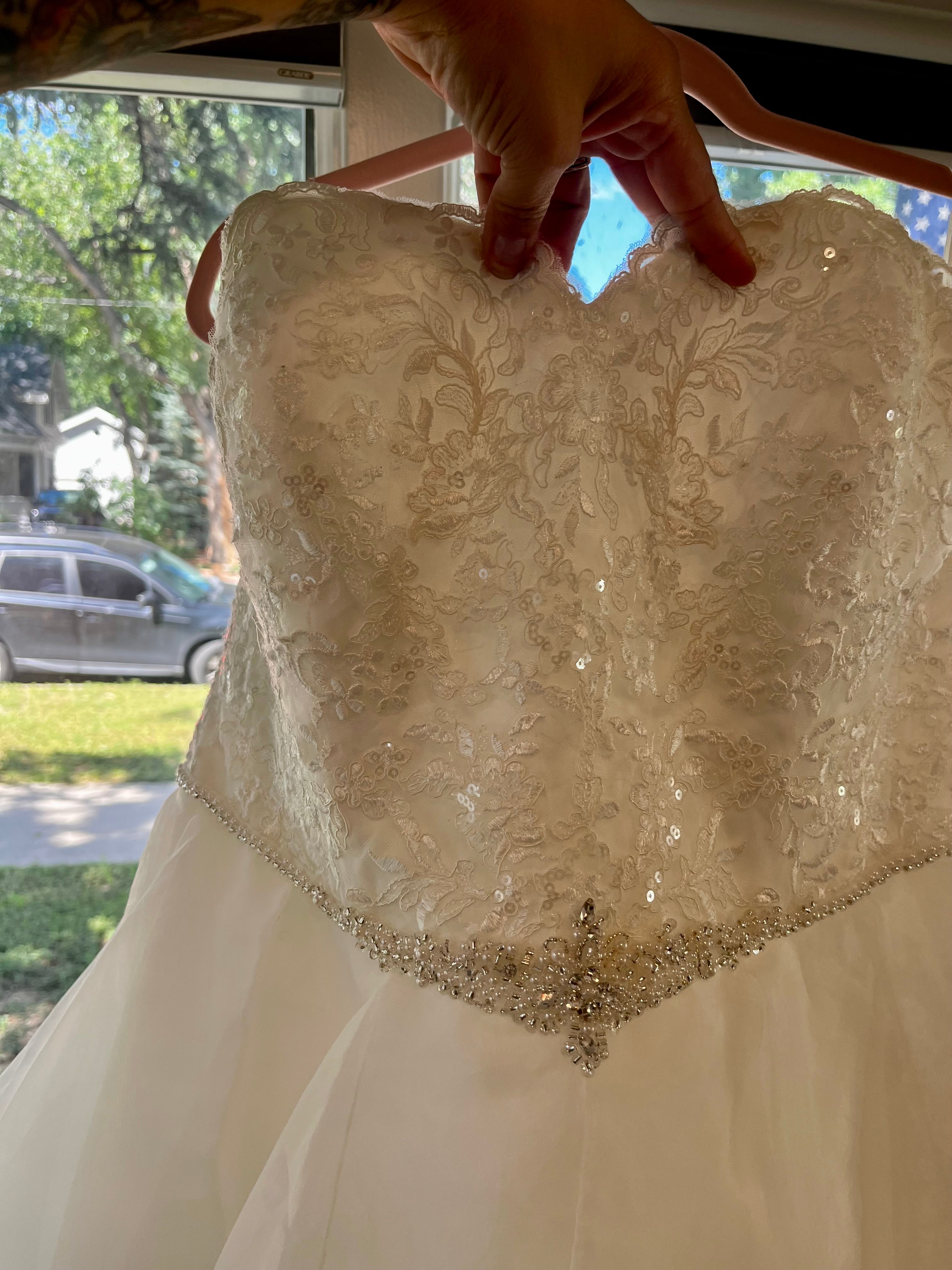 Romantic Strapless Ballgown Wedding Dress – Size 18W #25