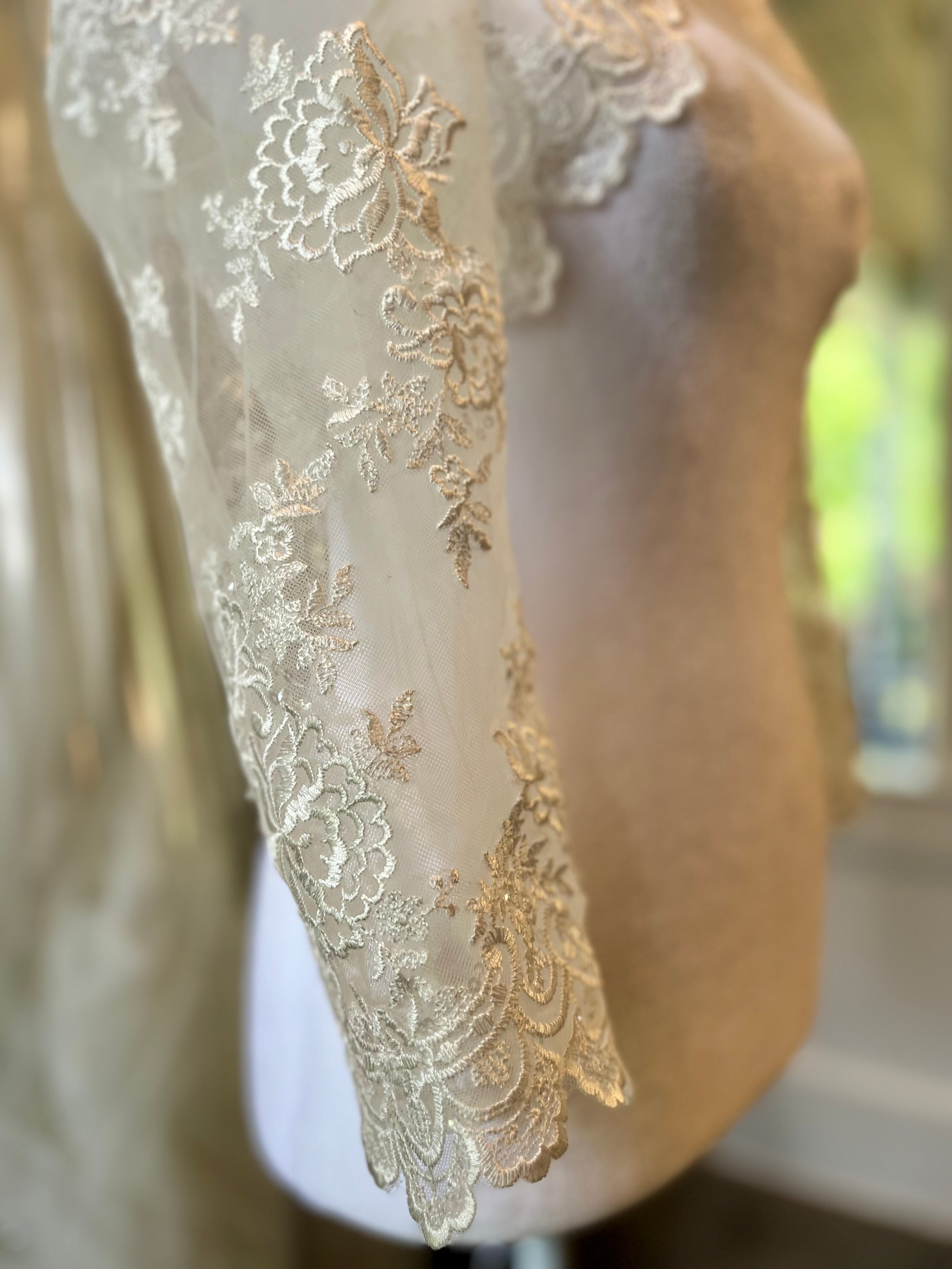 3/4 length beaded and lace jacket AC #14