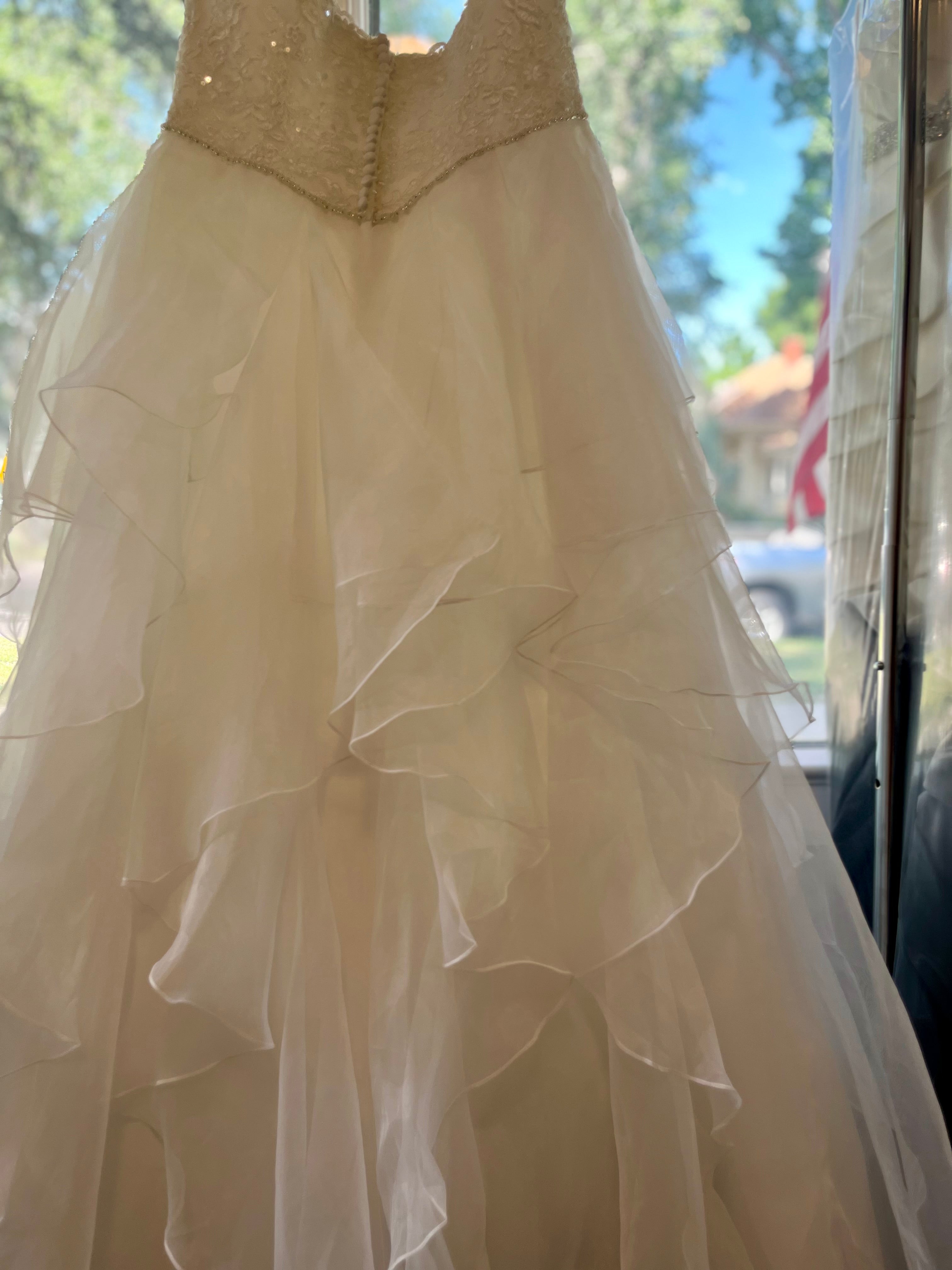 Romantic Strapless Ballgown Wedding Dress – Size 18W #25